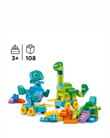 LEGO DUPLO Town 3in1 Dinosaurs on Wheels Learn-Through-Play Toddler Toy 10451