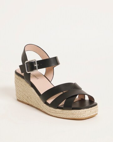Crossover Espadrille Sandal - Wide Fit (E)