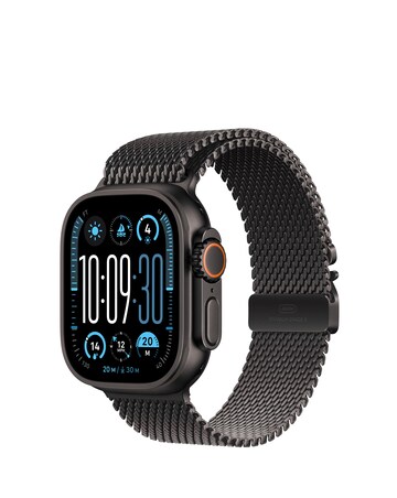 Apple Watch Ultra 2 GPS/Cellular 49mm Black Titanium Case, Milanese Loop - M