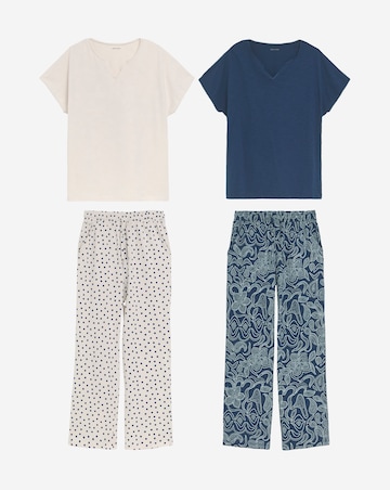 JD Williams (2 Pack) Cotton Top Pyjama Sets