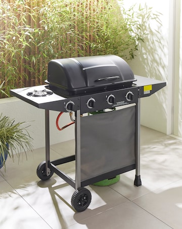 3 Burner Gas BBQ with Side Burner with Cover