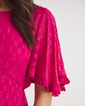 Joanna Hope Metallic Dobby Blouse