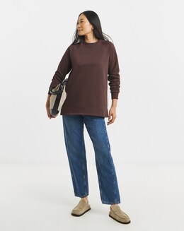 Chocolate Classic Longline Sweatshirt