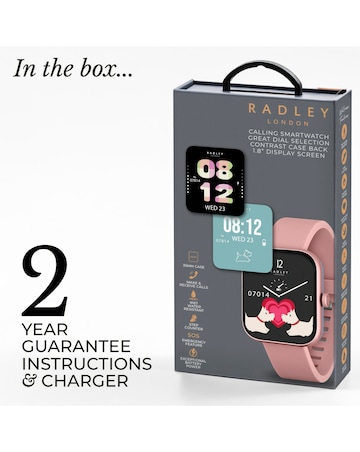 Radley Series 32 Silicone Strap Smart Watch - Pink