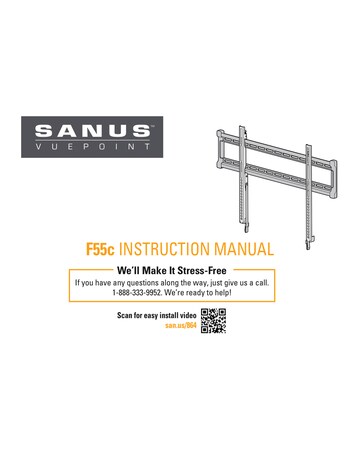 Sanus F55C-B2 Fixed 47-90" TV Bracket