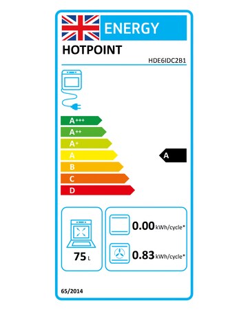Hotpoint HDE6IDC2B1 60cm Electric Double Cooker Induction Hob - Black + Install