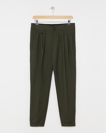 Tailored Flannel Pleat Front Trouser