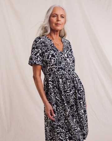 Julipa Turn Up Cuff Pure Cotton Dress