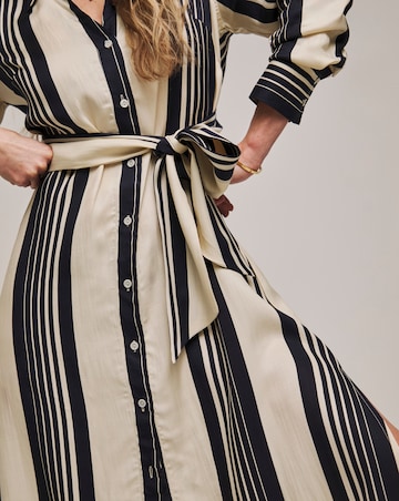 Anthology Stripe Tie Waist Shirt Dress