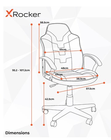 X Rocker Saturn Junior Gaming Chair - Red