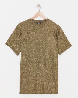 Crew Neck Short Sleeve Longline Top