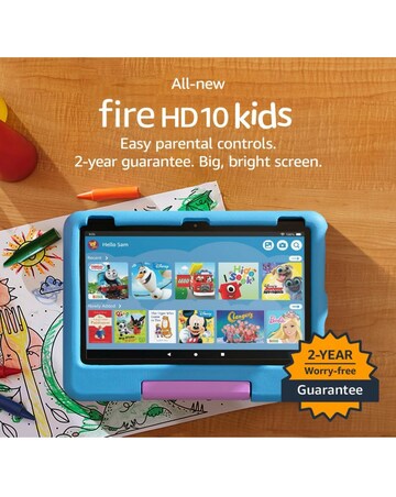 Amazon Fire HD 10 Kids Edition 10.1in 32GB Age 3-7 Tablet - Blue
