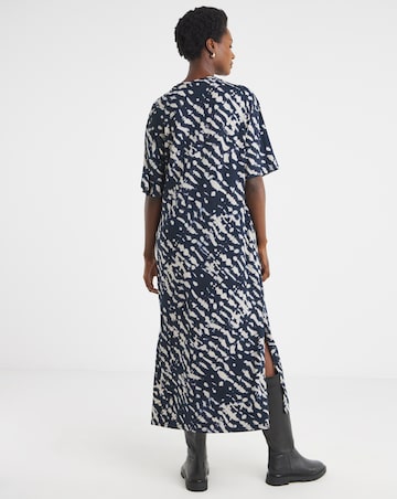 Soft Touch Half Sleeve Midi T-Shirt Dress