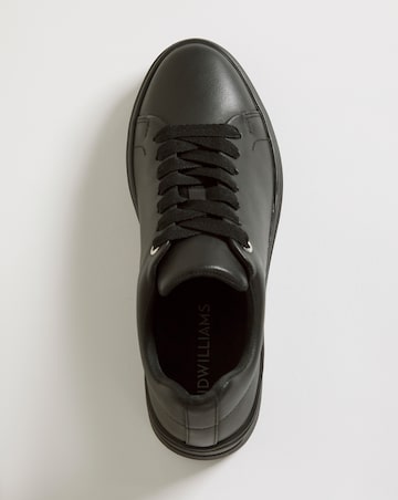 Leather Lace To Toe Flexi Sole Trainer - Wide Fit (E)