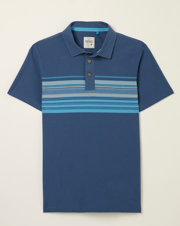 FatFace Perranporth Stripe Polo - Blue