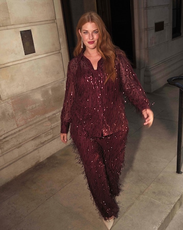 Joanna Hope Sequin Tassle Shirt