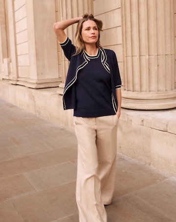 Anthology Navy Short Sleeve Cardigan