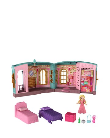 Wicked So Popular Dorm Small Doll Playset with 3 Play Spaces & 10 Total Pieces