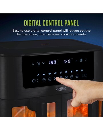 Tower T17151 Vortx Vizion Dual 8L Basket Digital Air Fryer
