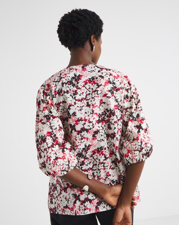 V Neck Bubble Sleeve Top