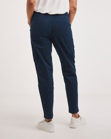 Navy Cotton Tapered Cargo Trouser