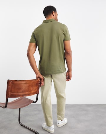 Jersey Polo Long Length- Khaki
