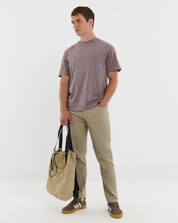 Garment Dyed Relaxed Fit T-Shirt- Purple