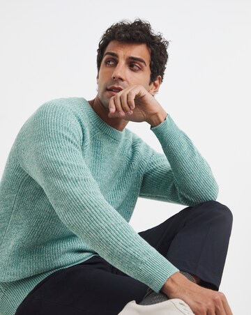 Cotton Twist Crew Neck Knitted Jumper