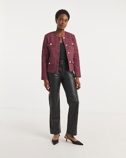 Burgundy Boucle Jacket