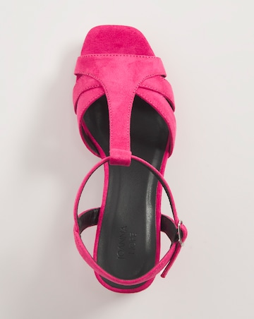 Donna T Bar Platform Sandal - Wide Fit (E)