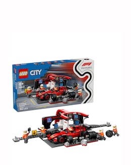 LEGO City F1 Pit Stop &amp; Pit Crew with Ferrari Car Model Racing Vehicle Toy 60443