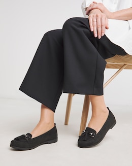 Simply Be Tampa Low Cut Tassel Loafers Extra Wide EEE Fit