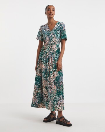 Asymmetric Seam Maxi Dress