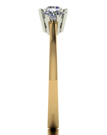 Moissanite 9CT Gold 3 Stone Ring