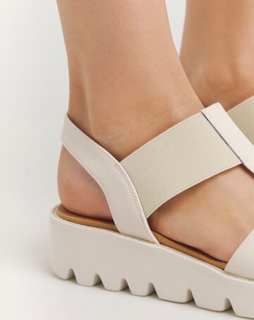 Heavenly Feet Ritz T Bar Elasticated Sandals Extra Wide Fit