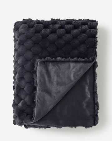 Scallop Faux Fur Throw