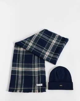 Jack &amp; Jones Beanie &amp; Scarf Giftbox - Navy