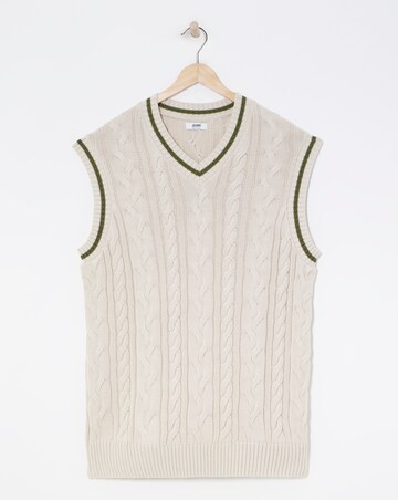 Stone Cable Knitted Sweater Vest