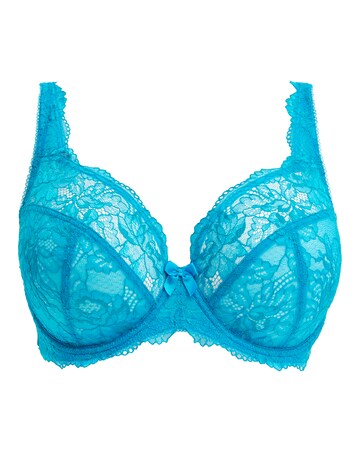 Pretty Secrets 2 Pack Ella Lace Full Cup Wired Bras B-L - Teal/Pink