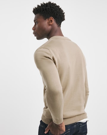 Stone Revere Collar Long Sleeve Polo