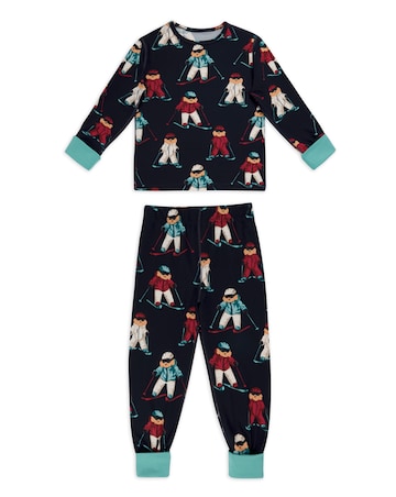 Chelsea Peers Skiing Dog Family Pyjama Set Kids