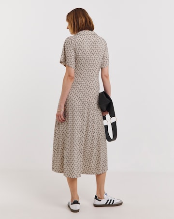 Short Sleeve Twist Front Dress