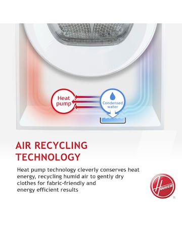 Hoover H-DRY 500 NDEH10A2TCE80 10kg Heat Pump Tumble Dryer White + Install