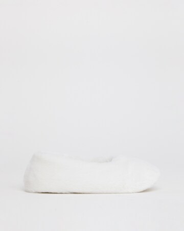 Brandy Fluffy Ballerina Slippers - Wide Fit (E)
