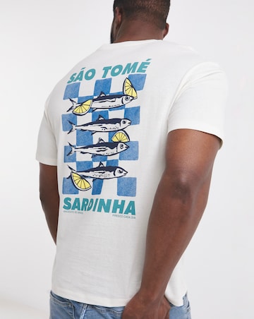 Jack & Jones Sardinia Back Graphic T-Shirt - Cream