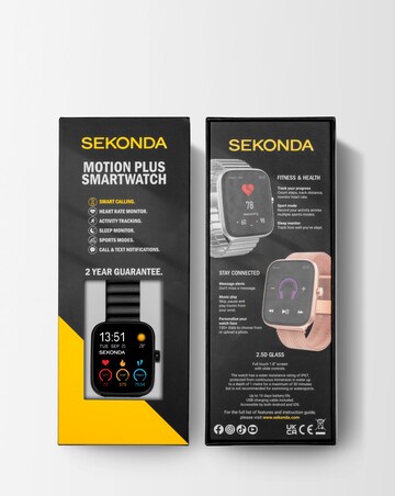 Sekonda Motion Plus Smart Watch - Black Alloy Case & Stainless Steel Bracelet
