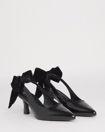 Petal Oversized Bow Slingback Heel Shoes - Wide Fit (E)