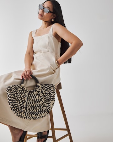 Ecru Apron Midi Dress