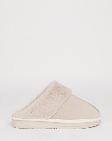Albza Suede Closed Toe Slippers - Wide Fit (E)