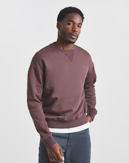 Union Garment Dyed Crew Sweatshirt-Burgundy